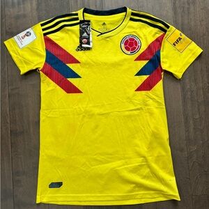 Officially Licensed Adidas Columbia Soccer Jersey 2018-2019 Yellow S NWT